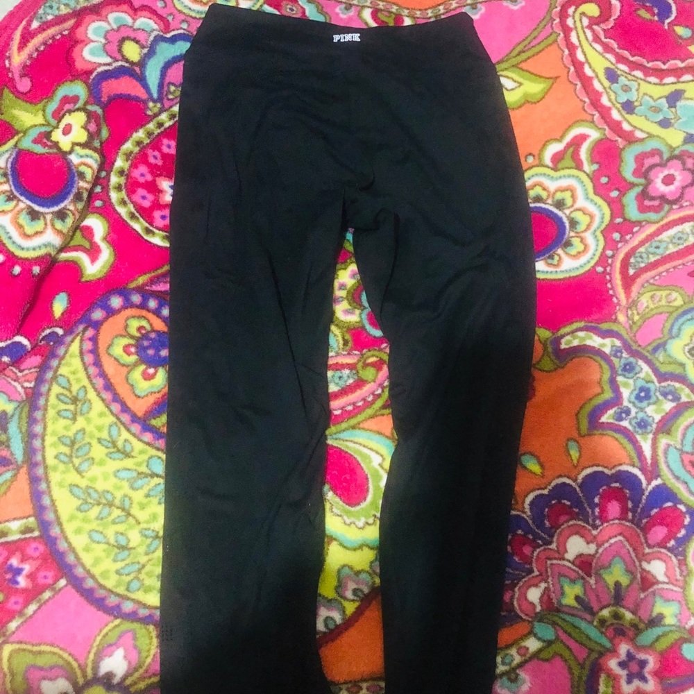 Black pink leggings